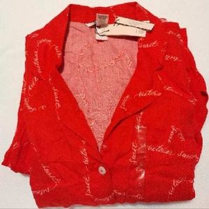 Victoria's Secret Red 2pc Small Pajamas